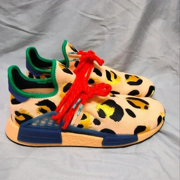 adidas Pharrell X NMD Human Race Animal Print Pulse Amber HP3221 Men's size 11 - Picture 1 of 8